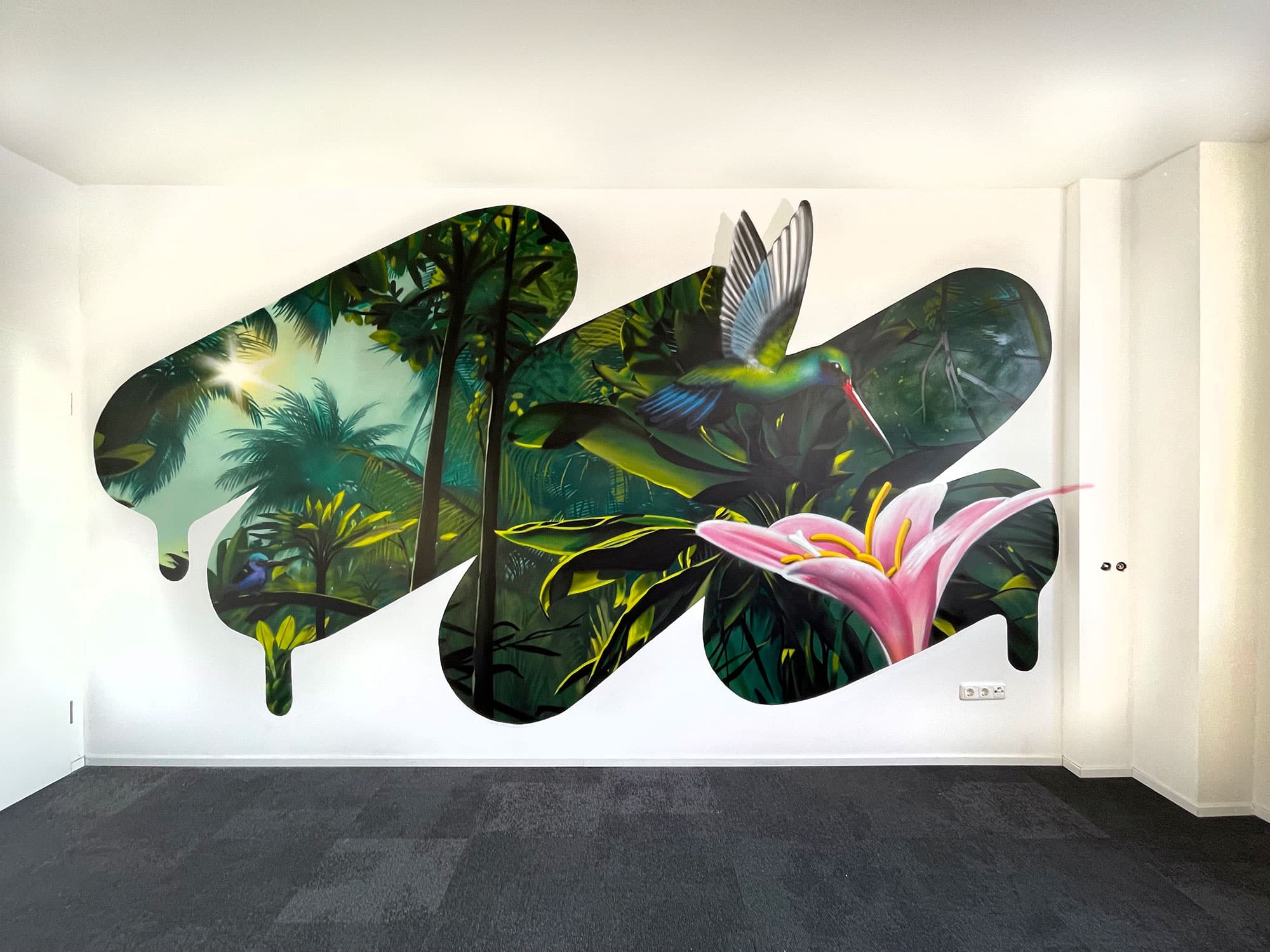Angeler_Architekturbüro_Angeler_Jungle_Kolibri_indoor_Mural_Köln